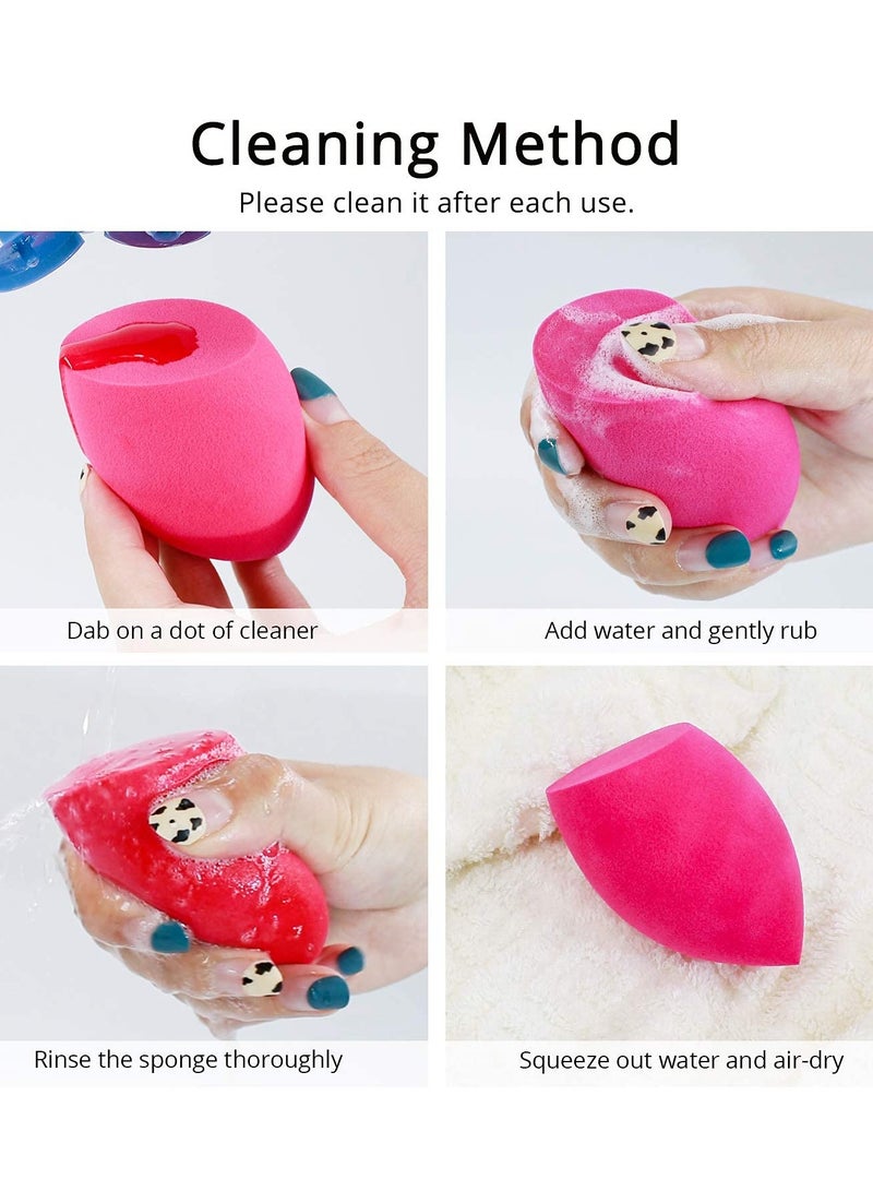 أوريتي عبوة من 3 إسفنجات لدمج كريم الأساس - أحمر/أسود/أرجواني - Image 4