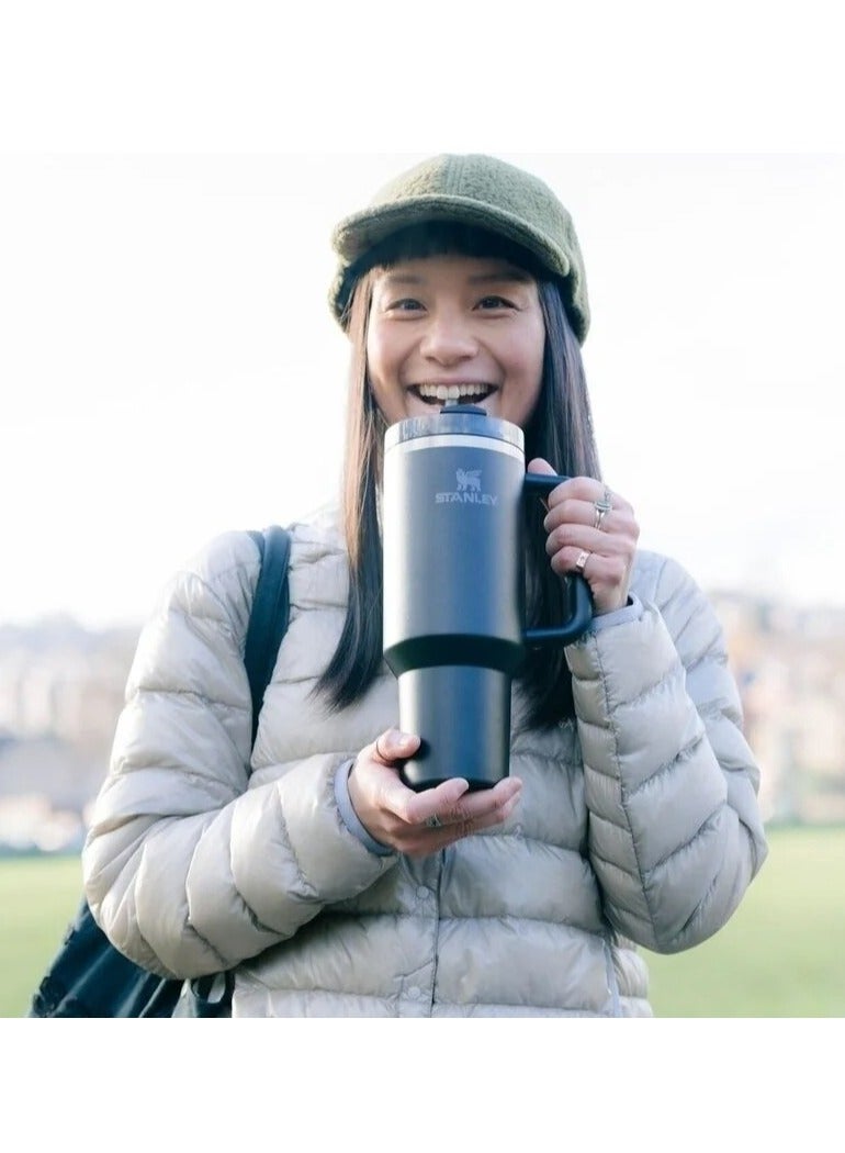 Stanley Quencher H2.0 FlowState Vacuum Insulated Tumbler – 40oz Black Stainless Steel Travel Mug with Leakproof Lid & Reusable Straw – Double-Walled Thermal Insulation – Keeps Drinks Hot for 7 Hours & Cold for 24 Hours – Durable, BPA-Free, Portable, and Ideal for Coffee, Water, Smoothies, Iced Tea & On-the-Go Hydration - Image 2