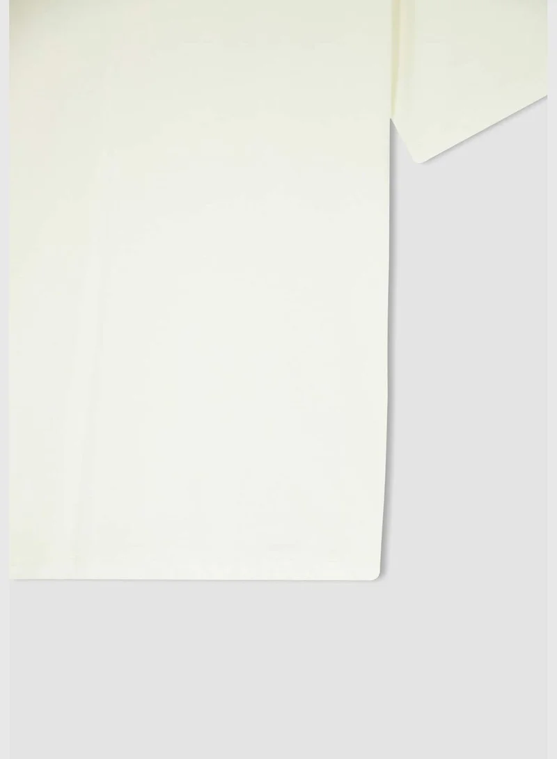 DeFacto Oversize Fit Short Sleeve Slogan Print T-Shirt
