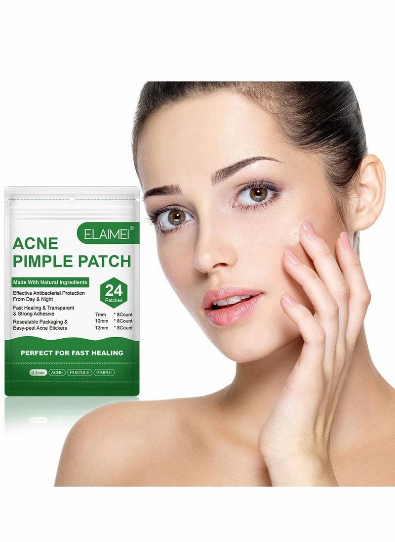 SYOSI Acne Pimple Patches Acne Spot Treatments Hydrocolloid Patches, Acne Treatment Acne Care, Drug-free Non-drying, Invisible Spot & Blemish Acne Stickers 120 Patches  - Image 1