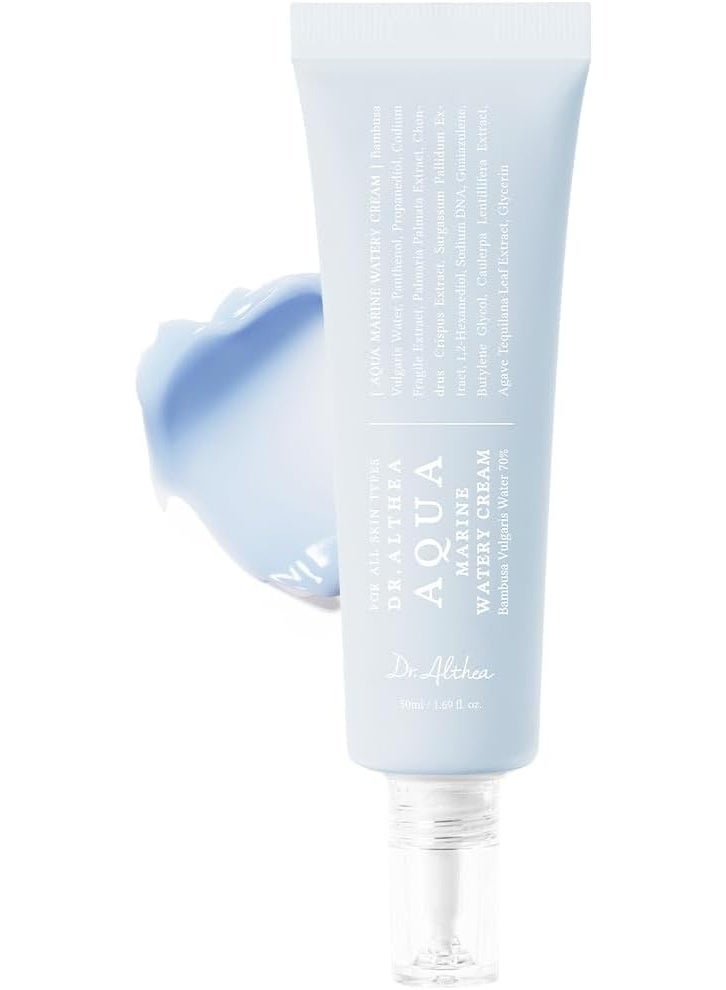 Dr.Althea Aqua Marine Watery Cream | Daily Face Moisturizer for All Skin Types | Deep Hydration Face Cream with Hyaluronic Acid | Vegan Korean Skincare, 50ml - Image 1