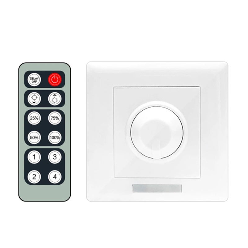 Ap M401 12 Key Infrared PWM 86 Panel Controller DC5 24V LED Strip Stepless Dimming Timer Manual Knob - Image 5