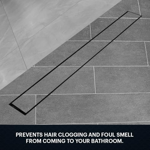 Johnson Bathrooms Johnson Altis 4x24 inches Rectangle Shower Drain Channel | SS304 Grade Vertical Water Drain Channel| Floor Drain for Bathroom with Cockroach Trap | 2 Year Warranty (T3391C2- Stainless Steel) - Image 2