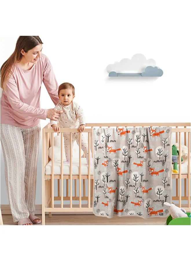نورتر Soft Baby Blankets For Boys And Girls 100% Combed Cotton Lightweight Fleece