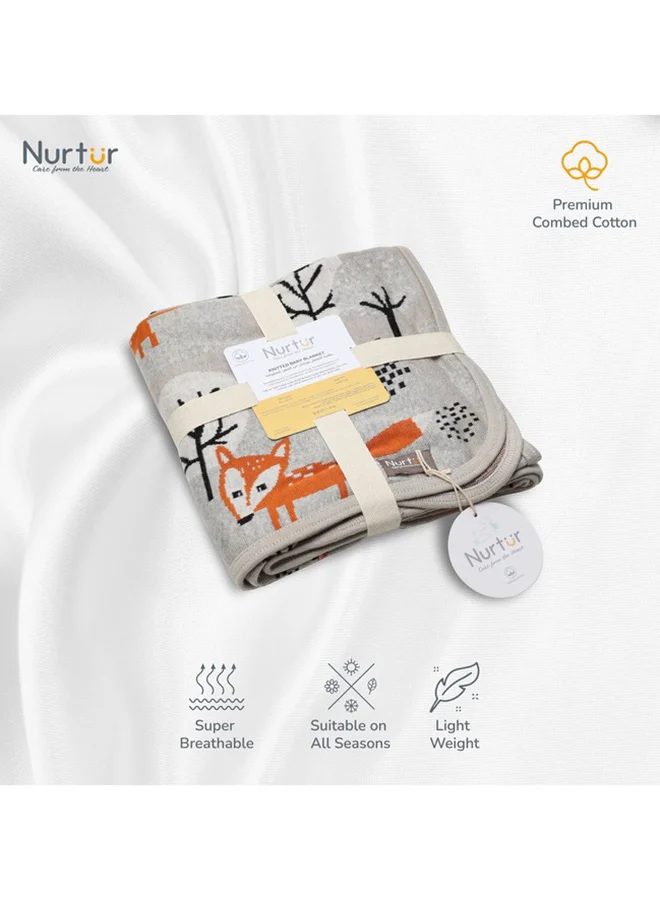 نورتر Soft Baby Blankets For Boys And Girls 100% Combed Cotton Lightweight Fleece