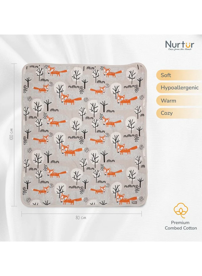 نورتر Soft Baby Blankets For Boys And Girls 100% Combed Cotton Lightweight Fleece