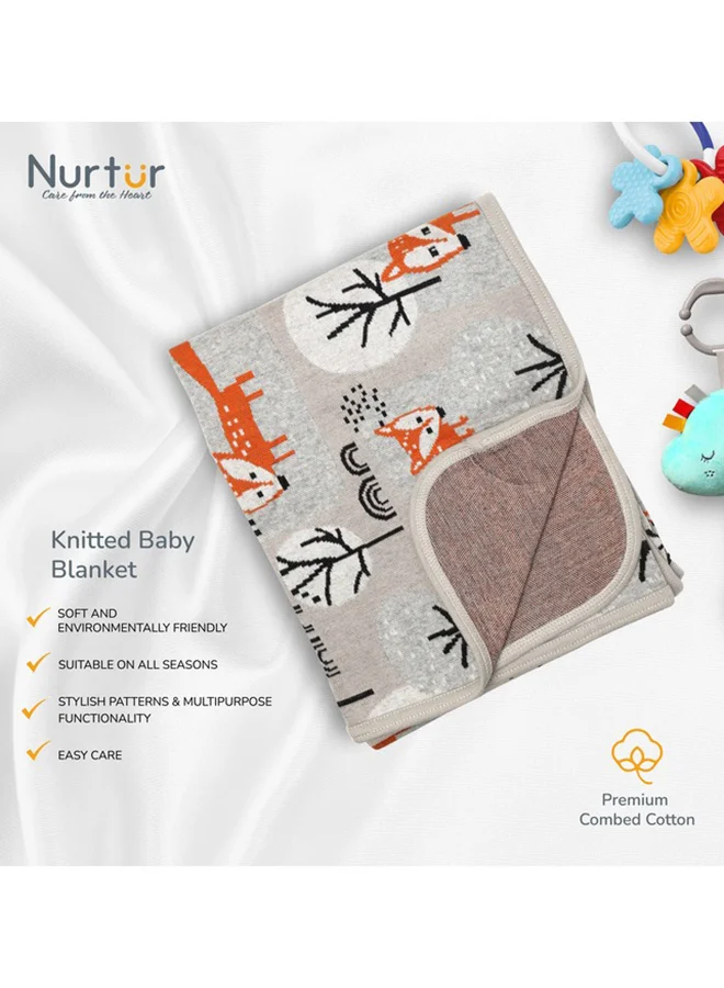 نورتر Soft Baby Blankets For Boys And Girls 100% Combed Cotton Lightweight Fleece