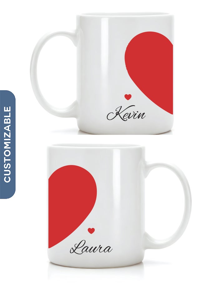 Share the Love Love Heart | Valentine's Day Personalised Coffee Mug  - Image 2