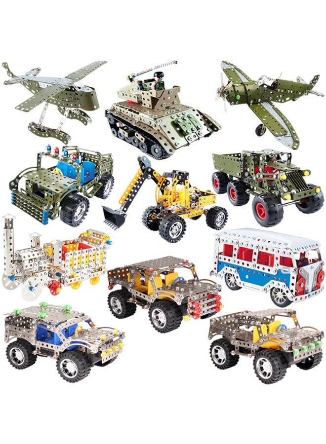 #42 Luxury Metal Assembled Suit Screw Nut Disassembly Combination Toys DIY Assembled Building Blocks Mechanical Mold-Color:6 Medium-sized Packages (3115-3120)  - Image 3