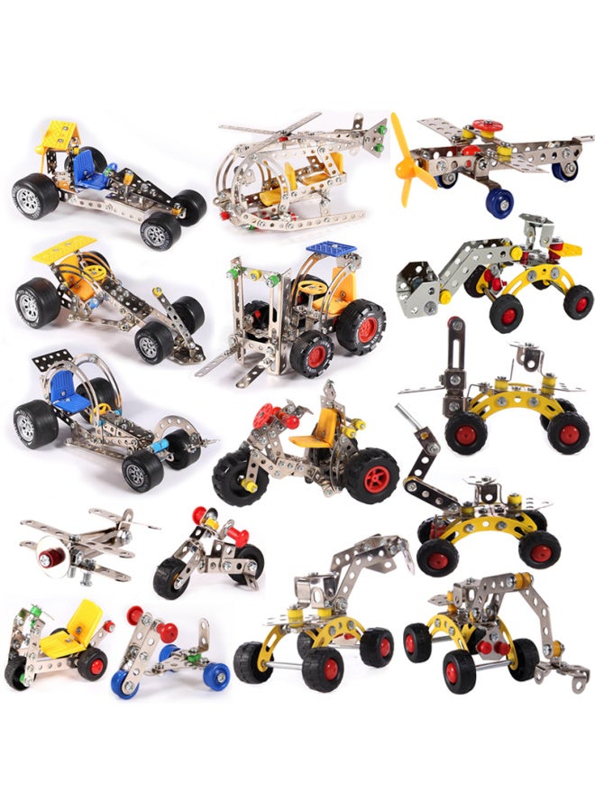 #42 Luxury Metal Assembled Suit Screw Nut Disassembly Combination Toys DIY Assembled Building Blocks Mechanical Mold-Color:6 Medium-sized Packages (3115-3120)  - Image 5