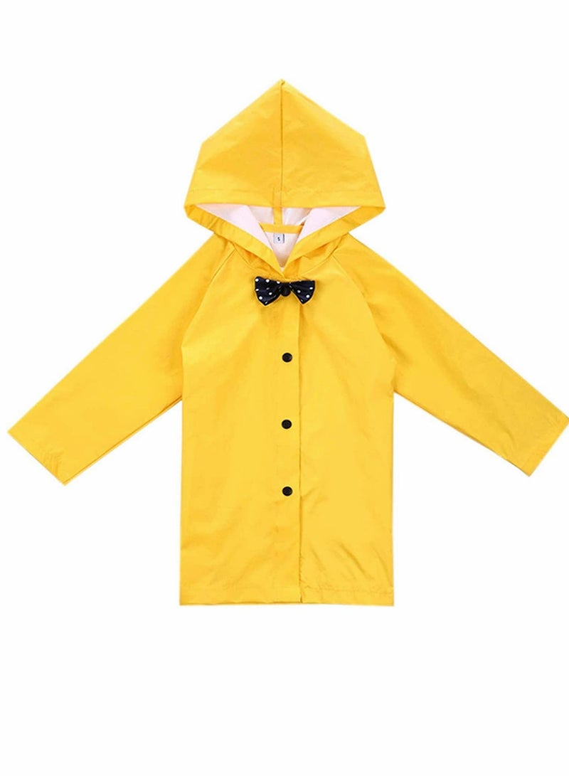 Excefore Kids RainCoat, Multifunctional Waterproof Rain Coat for Boys Girls  (L,Yellow)  - Image 1