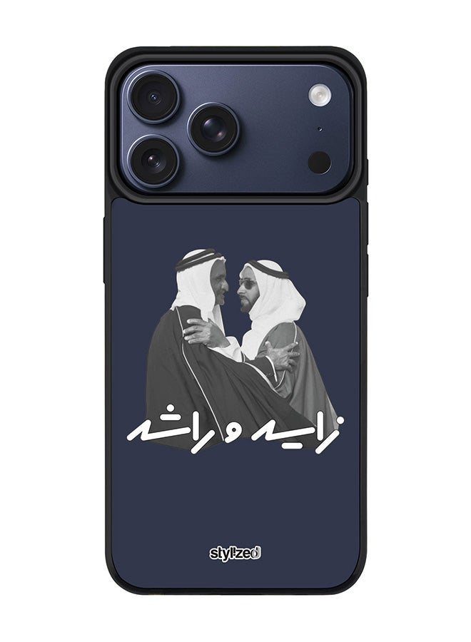 Stylizedd for iPhone 17 Pro Max Case [Compatible with MagSafe] Magnetic cover Slim fit Camera Protection, Shockproof Thin Phone Case- Sheikh Zayed And Sheikh Rashid, Dark Blue - Image 1