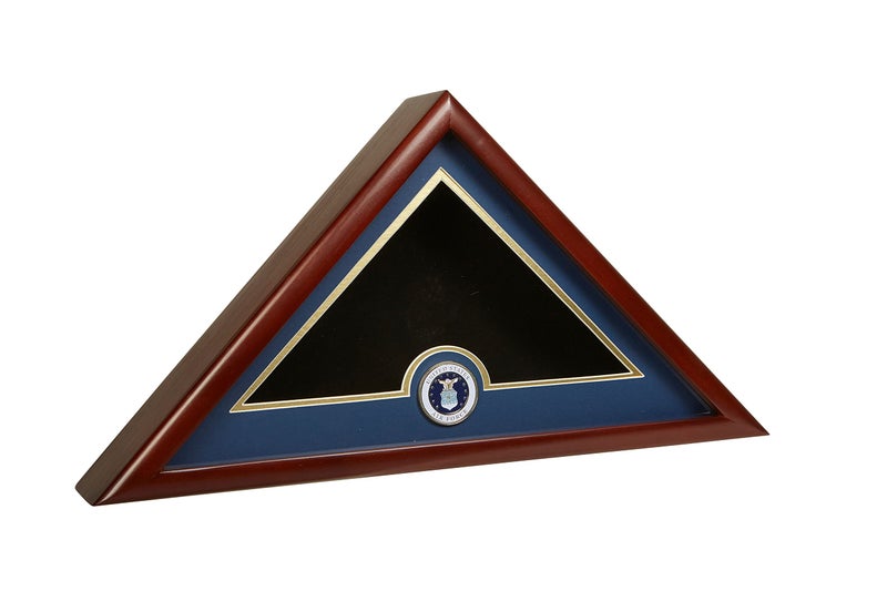 Allied Flag US Flag Display Case with Air Force Medallion Crafted from Premium Quality Materials - Made in USA - Image 1