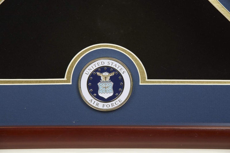 Allied Flag US Flag Display Case with Air Force Medallion Crafted from Premium Quality Materials - Made in USA - Image 3