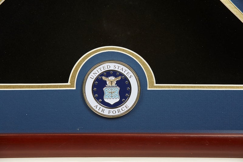 Allied Flag US Flag Display Case with Air Force Medallion Crafted from Premium Quality Materials - Made in USA - Image 2
