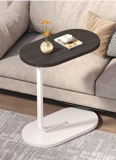 DubaiGallery Sofa Side End Table, Light Luxury Side Table Simple Corner Table Bedside Cabinet Metal Frame C Shaped Table for Sofa Bed Living Room Bedroom  - Image 1