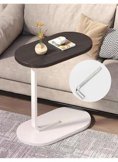 DubaiGallery Sofa Side End Table, Light Luxury Side Table Simple Corner Table Bedside Cabinet Metal Frame C Shaped Table for Sofa Bed Living Room Bedroom  - Image 2