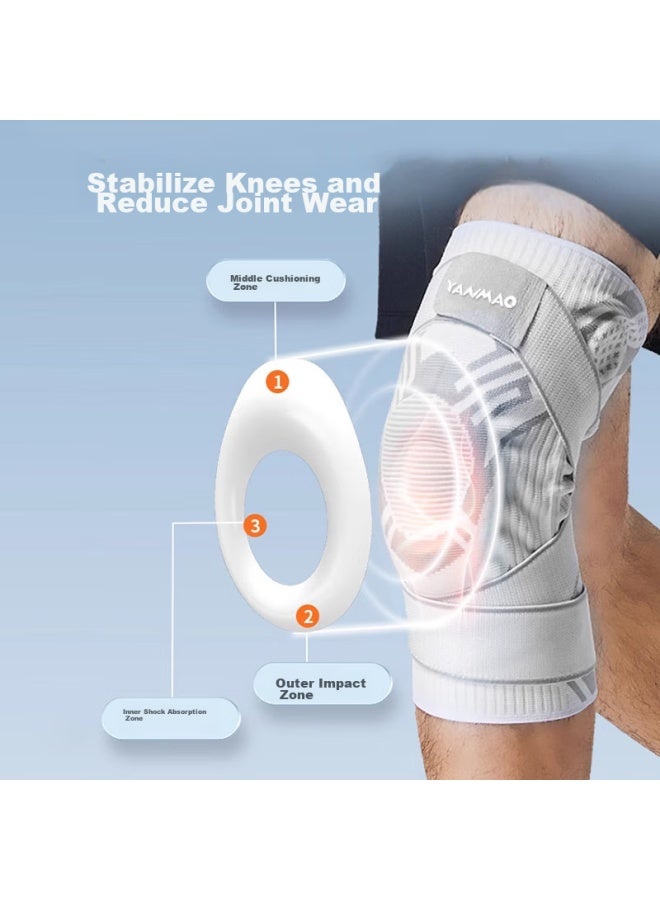 Yanmao Basketball Knee Pads For Men And Women, Anti-collision, For Running, Squats, Hiking, Outdoor Trekking, Climbing, Specialized For Badminton, Size M, Single Piece - Image 2