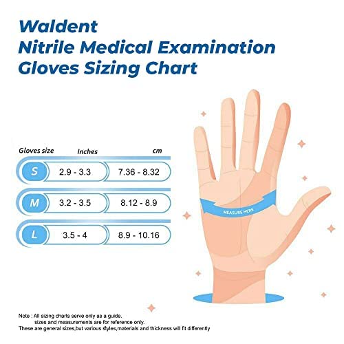 WALDENT Nitrile Medical Disposable Examination Gloves Small Pack of 80 pieces Powder Free Blue Gloves Ambidextrous Tear Resistant Medical Grade for Healthcare Dental and General Use - Image 5