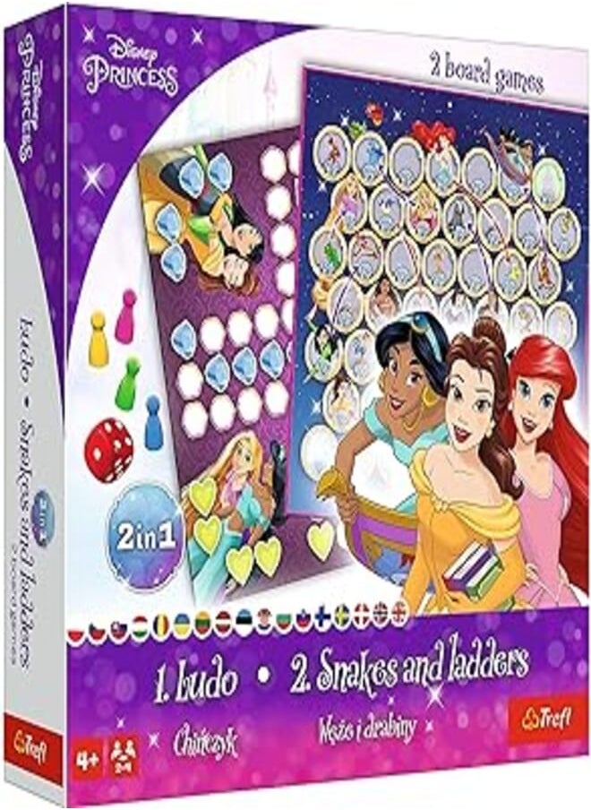 Trefl Trefl GAME 2 in 1 Ludo/Snakes and ladders Princess 2418 