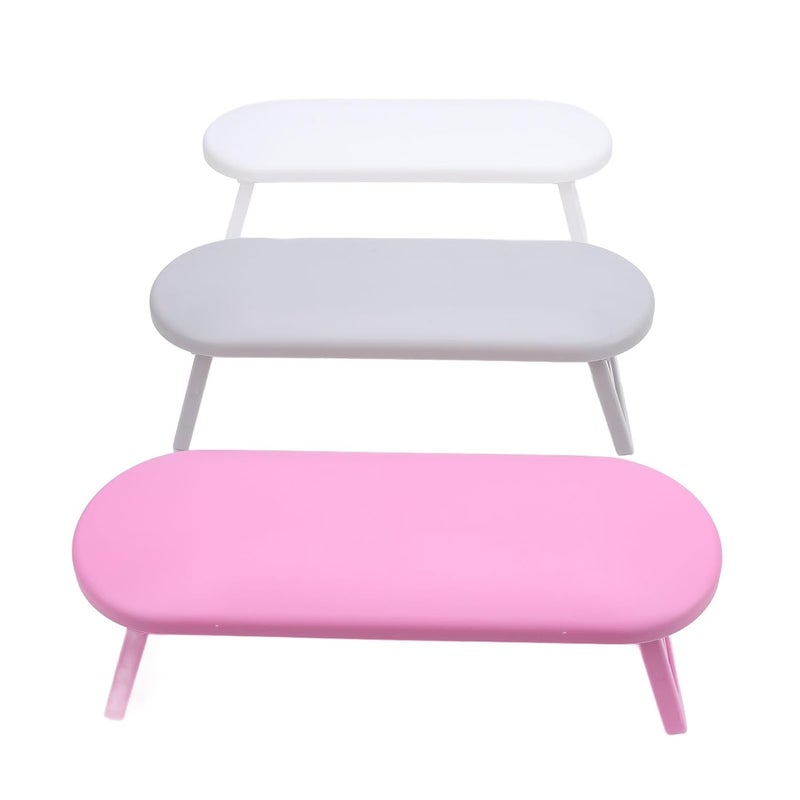 3pcs Non Slip Nail Arm Rest, Foldable Manicure Hand Pillow Stand, Ergonomic Plastic Hand Support for Home and Salon Nail Art with Anti Skid Base - Image 1