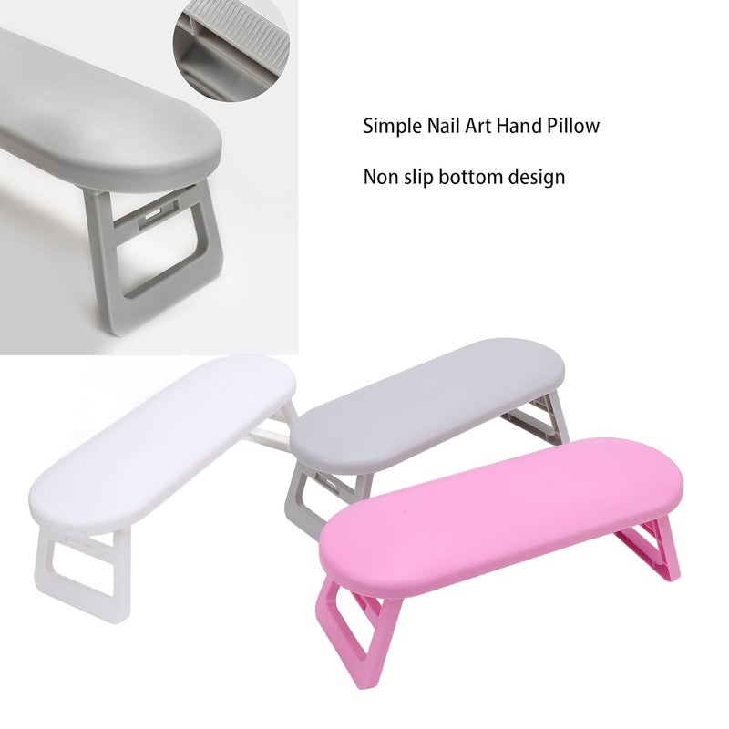 3pcs Non Slip Nail Arm Rest, Foldable Manicure Hand Pillow Stand, Ergonomic Plastic Hand Support for Home and Salon Nail Art with Anti Skid Base - Image 3
