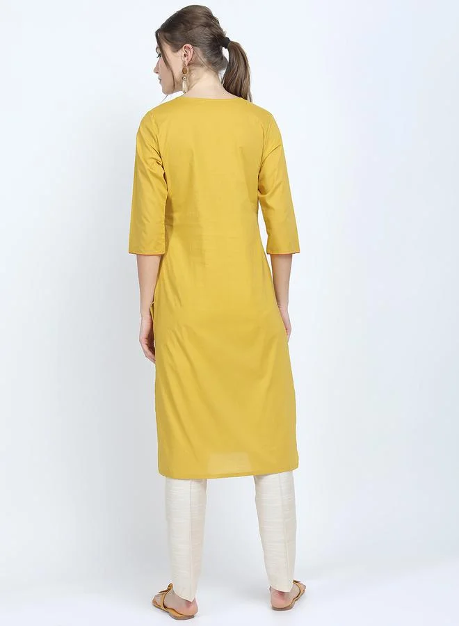 Vishudh Vishudh Women Women Yellow Printed Kurta