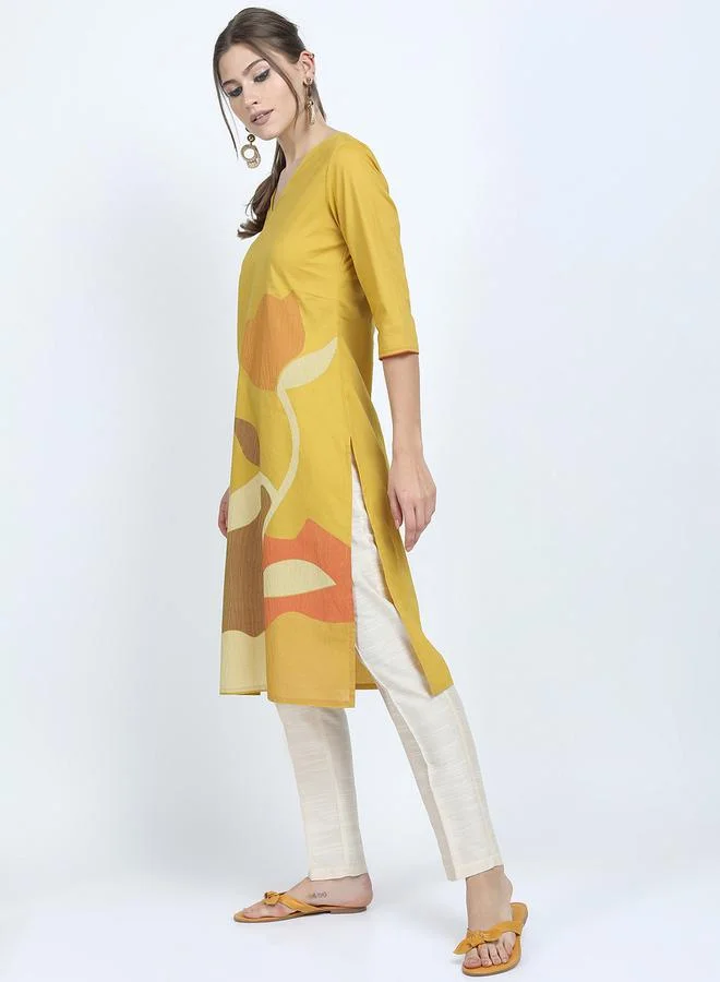 Vishudh Vishudh Women Women Yellow Printed Kurta