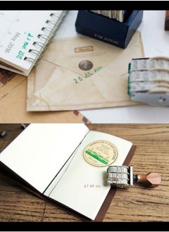 Generic Date Stamp Set,Date Stamp (Natural Wood Color) + Stamp Pad (Red),Stamp-like Effect in A Planner/Journal  - Image 5