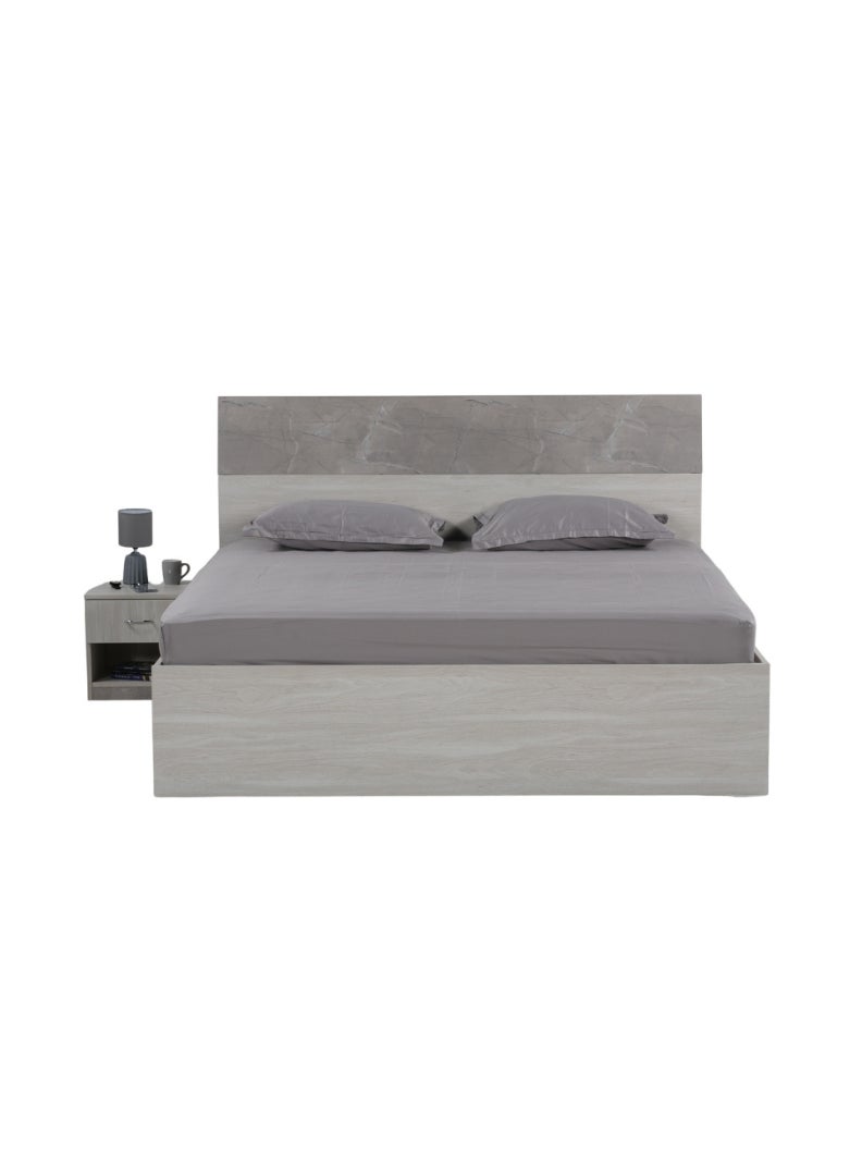 ROYALOAK Harvey Queen Bed Wihtout Storage, Durable MDF Frame with Melamine Finish, Modern Design, Multi-Design Base, Sturdy Construction, Queen Size Bed Without Storage - Image 4