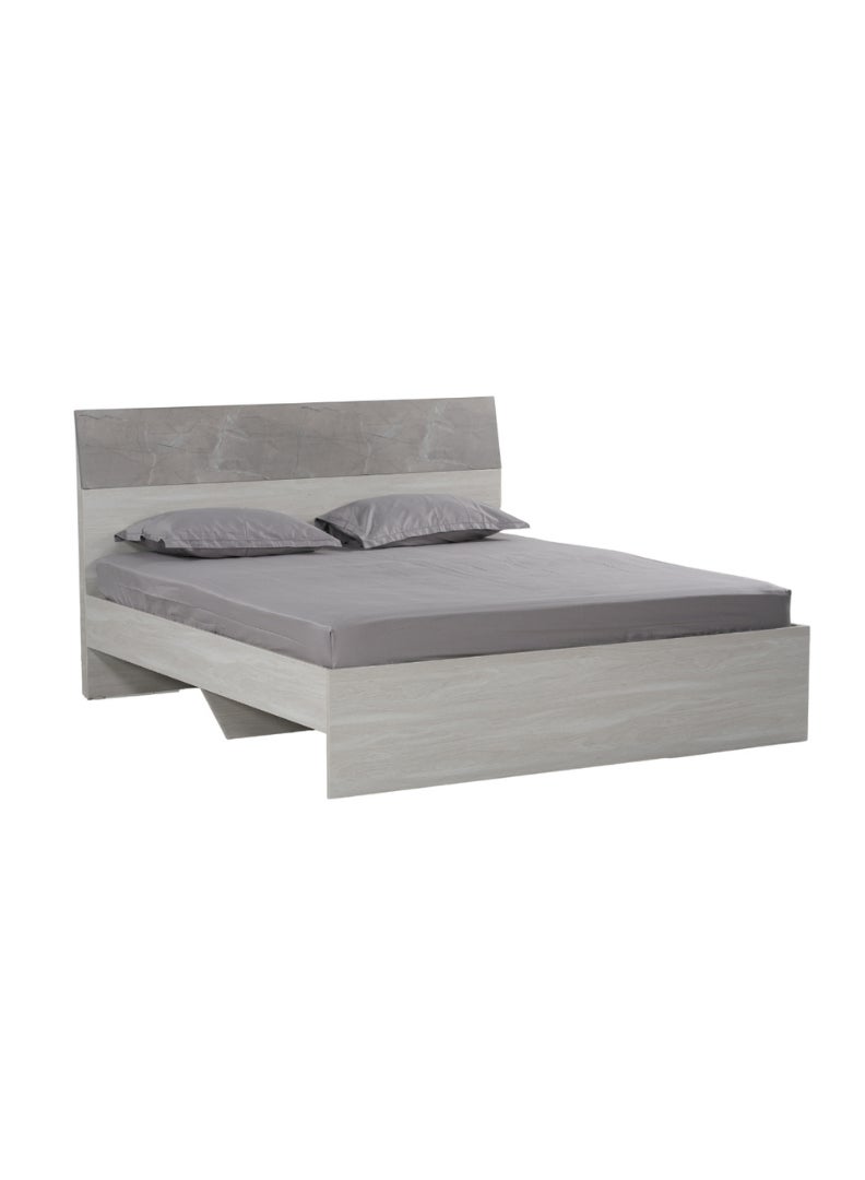 ROYALOAK Harvey Queen Bed Wihtout Storage, Durable MDF Frame with Melamine Finish, Modern Design, Multi-Design Base, Sturdy Construction, Queen Size Bed Without Storage - Image 1