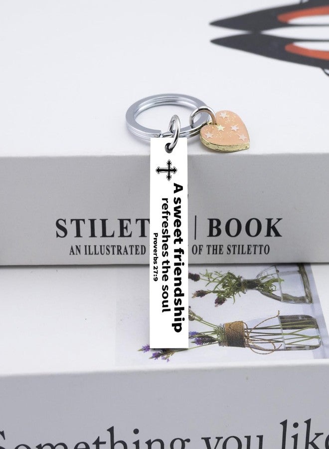 OEHEDOU Christian Gifts For Women Friendship Christian Gifts For Women Religious Gift For Female Christians Friendship Gift For Female Friends Religious Items For Females Friends Friendships Keychain - Image 3