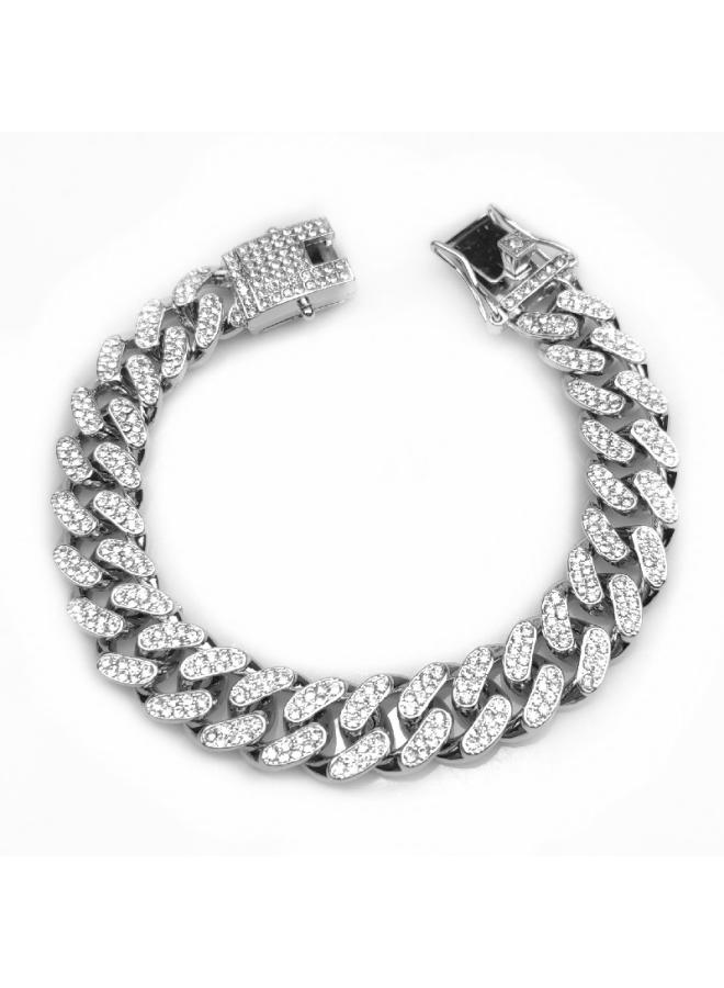 Direct Special Price High Quality Explosion Dragon Buckle 2mm Mm Diamond Large Gold Chain Cuban Chain Hip Hop Necklace 