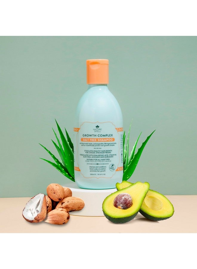 Nature Spell Hair Shampoo For Hair Growth Infused With Ayurvedic Herbs Vegan & Sulphatefree Suitable For All Hair Types 10.14 Fl Oz - Image 2