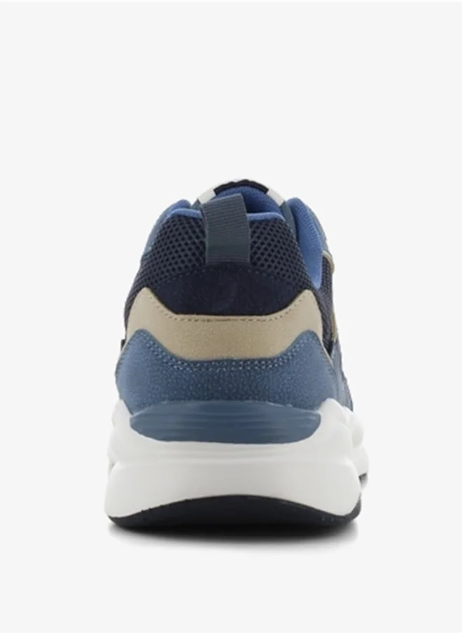 SJ Men's Textured Lace-Up Low Top Sneakers