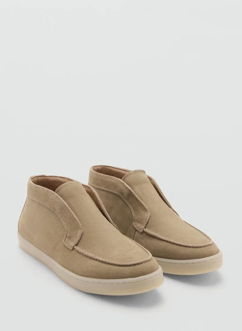 Mango Man Suede leather ankle boots