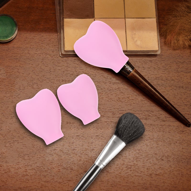 6 pcs Makeup Brush Protector Reusable Covers Brush Sleeve Silicone Brush Covers - Image 3