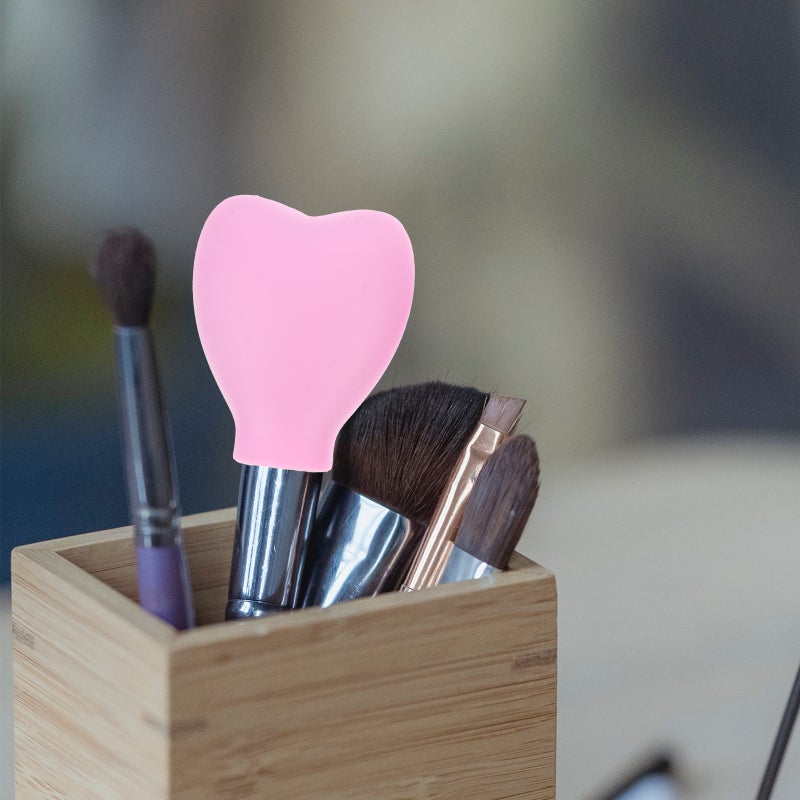 6 pcs Makeup Brush Protector Reusable Covers Brush Sleeve Silicone Brush Covers - Image 4
