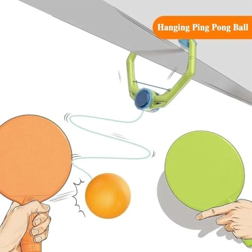 LGGbaodan Door Pong Ball Game 2025 Hanging Table Tennis Trainer Portable Set with Racket and Balls Adjustable Hanging Table Tennis Trainer Exerciser for Kids - Image 3