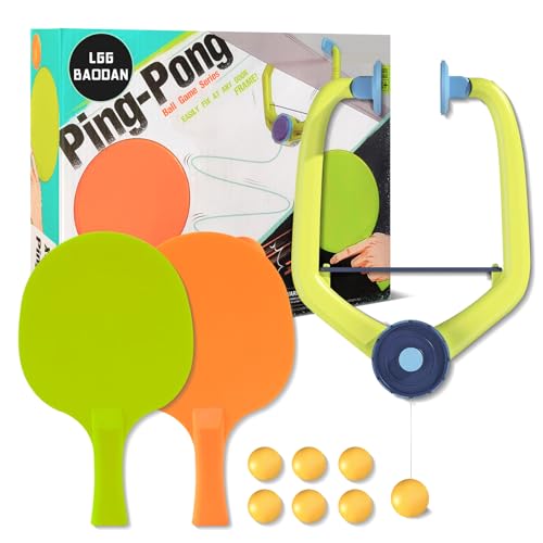 LGGbaodan Door Pong Ball Game 2025 Hanging Table Tennis Trainer Portable Set with Racket and Balls Adjustable Hanging Table Tennis Trainer Exerciser for Kids - Image 1