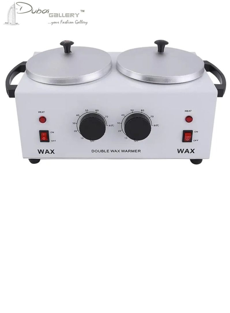 DubaiGallery سخان شمع مزدوج كهربائي محترف مزدوج صالون أداة إزالة الشعر الساخن بارافين - Image 1