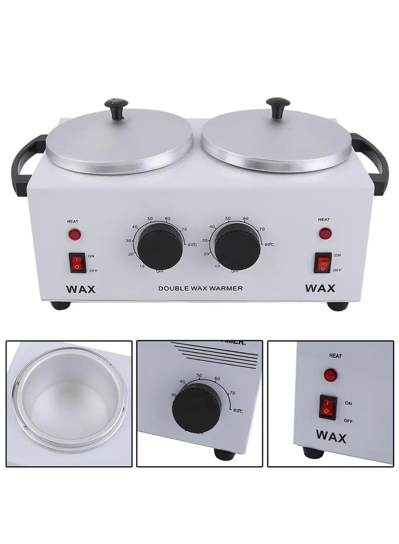 DubaiGallery سخان شمع مزدوج كهربائي محترف مزدوج صالون أداة إزالة الشعر الساخن بارافين - Image 3