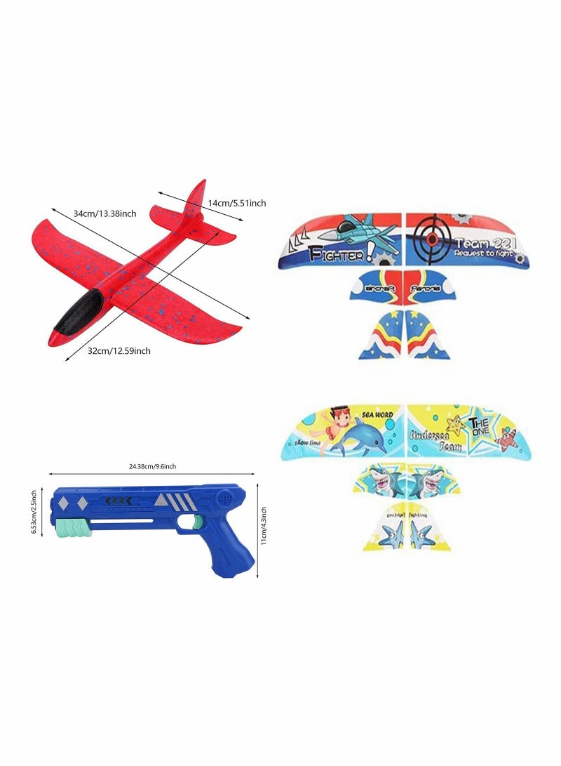 Excefore Airplane Toy, One-Click Ejection Model Foam Airplane with 1 Pack Large Throwing Foam Plane - Image 5