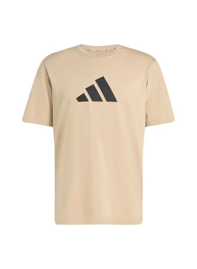 adidas Adidas M Fi 3Bar Tee Brown T-Shirt (Short Sleeve) T-Shirts For Men