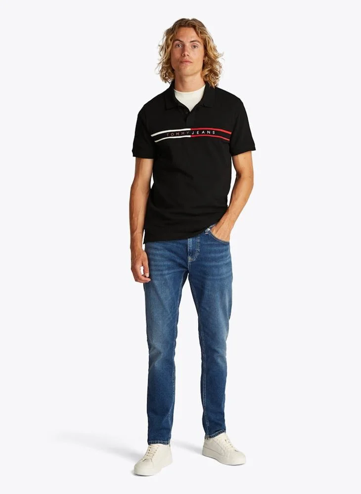 TOMMY JEANS Slim Flag Short Sleeve Polo