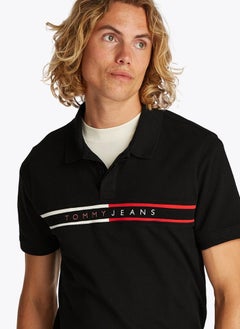 TOMMY JEANS Slim Flag Short Sleeve Polo  - Image 3