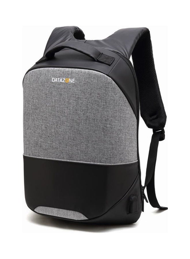 Datazone USB Charging Port Travel Backpack Grey/Black - Image 1
