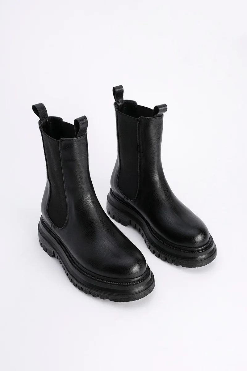 MARJIN Margin Women's Thick Sole Elastic Side Band Daily Boots Bekira