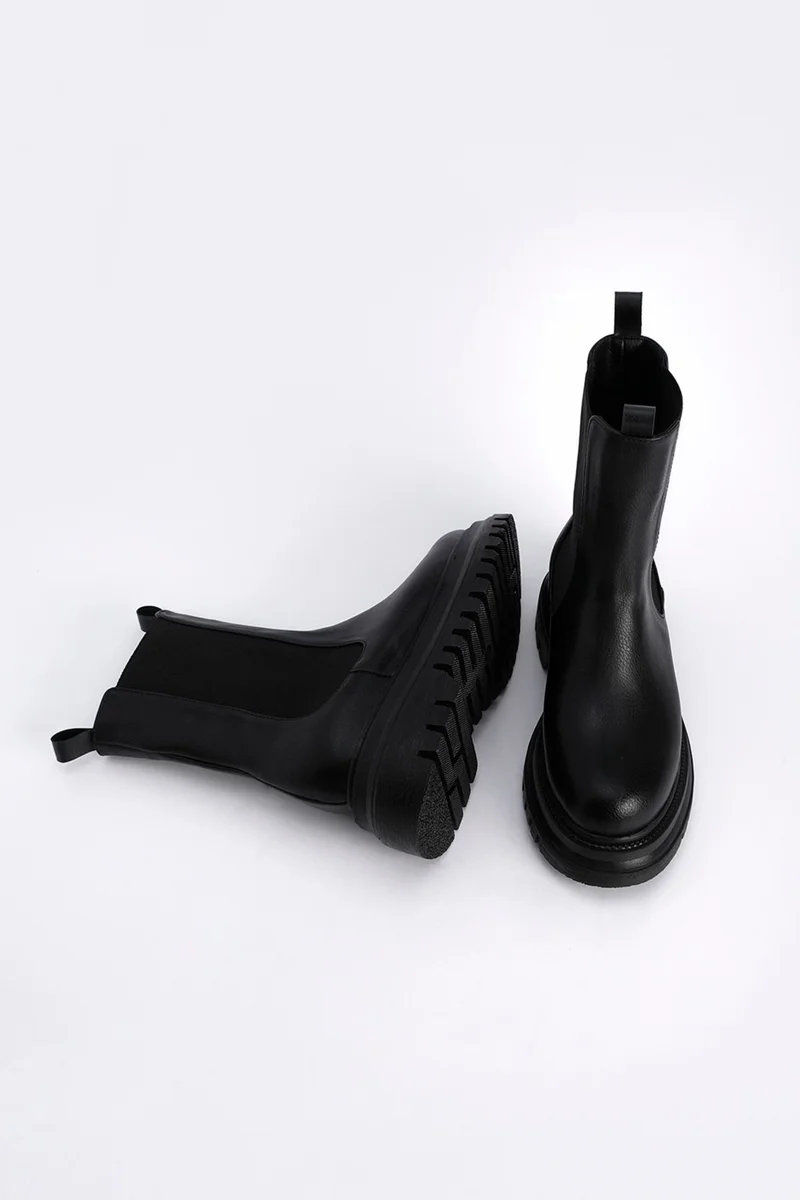 MARJIN Margin Women's Thick Sole Elastic Side Band Daily Boots Bekira