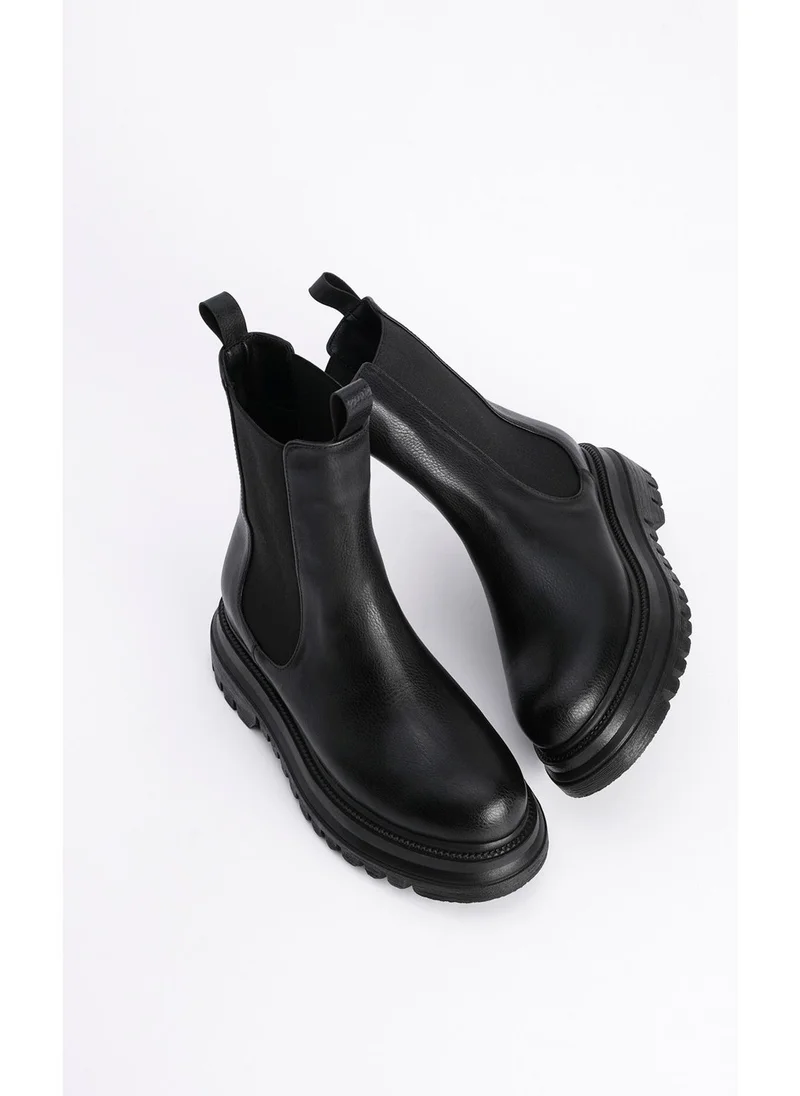 MARJIN Margin Women's Thick Sole Elastic Side Band Daily Boots Bekira